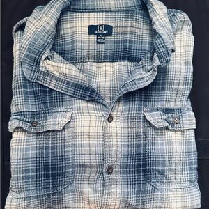 George Blue and White Plaid Shirt
